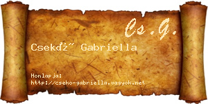Csekő Gabriella névjegykártya